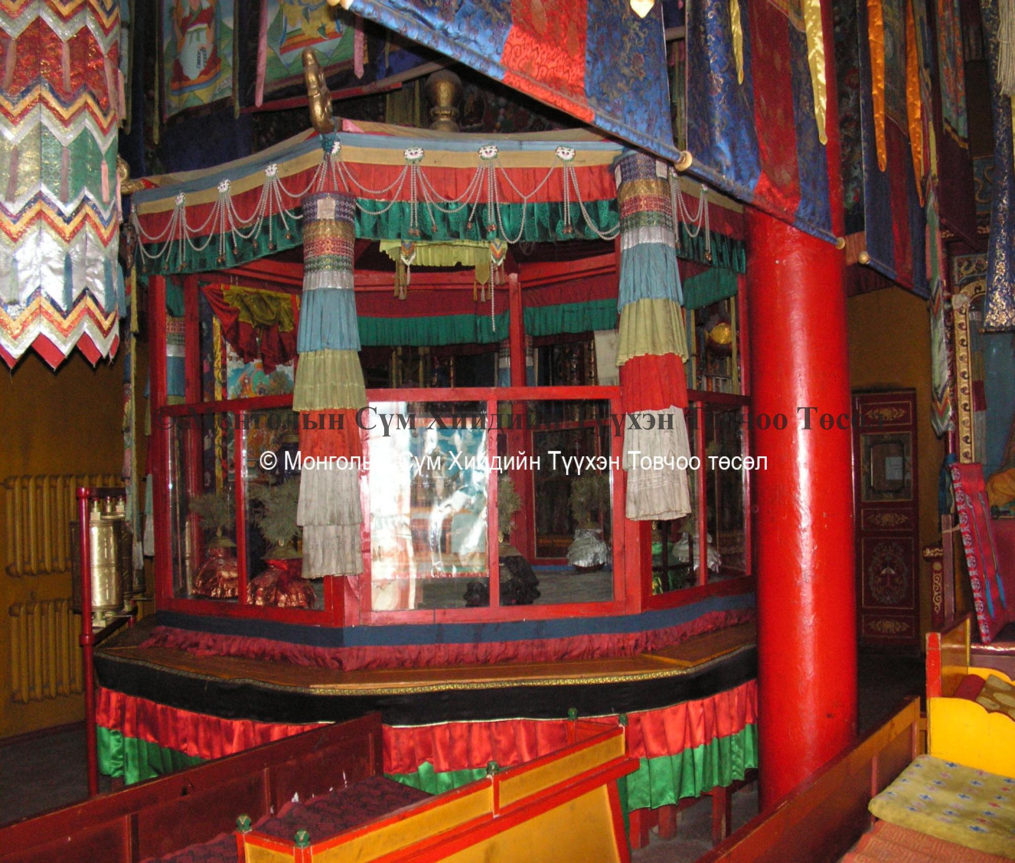 Interior of the temple